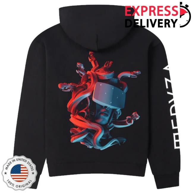 Official Meduza Music Merch Logo Sleeve Hoodie With Back Print Sweatshirt
