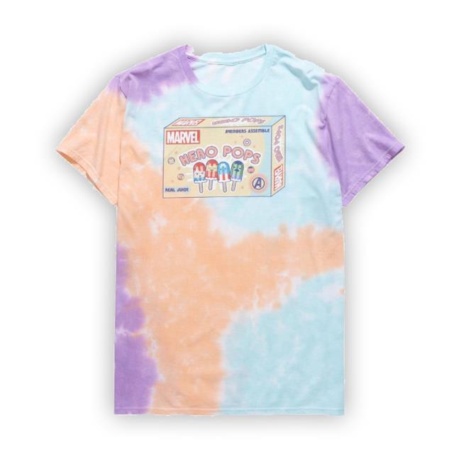 Marvel Hero Popsicles Women's Tie-Dye Funny