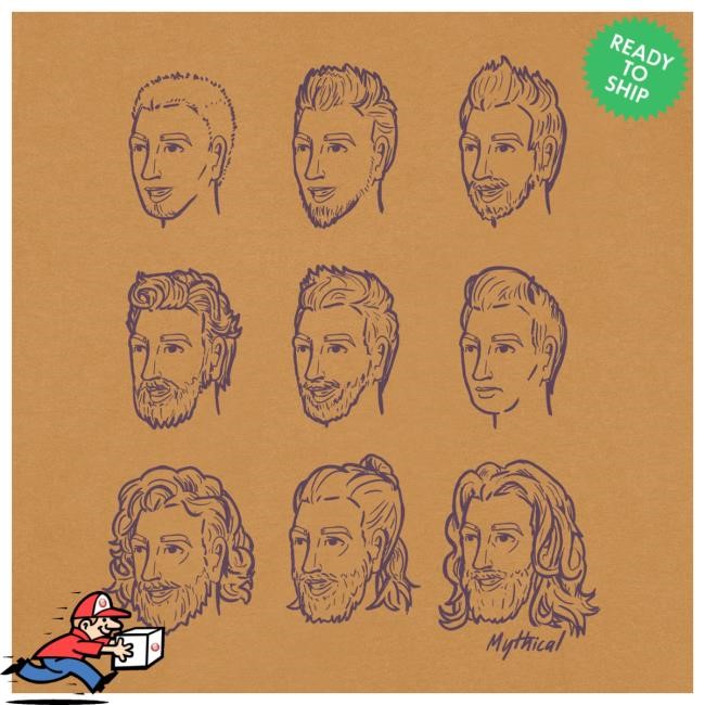 Mythical Merch Shop Rhett's Hair Evolution Tee Shirt