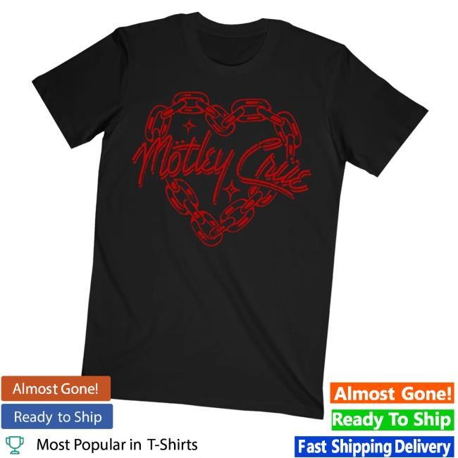 Mötley Crüe Merch Store Chain Heart Shirt