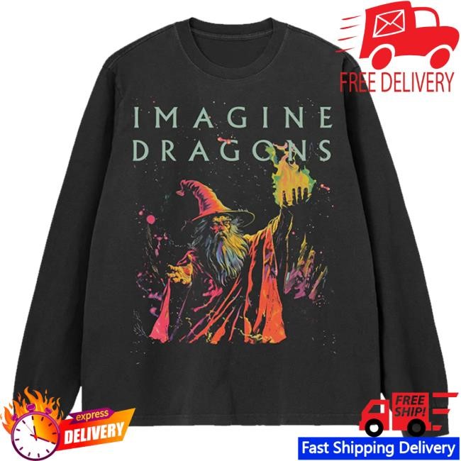Imagine Dragons Music Merch Store Wizard In Color Long Sleeve Crewneck Sweatshirt