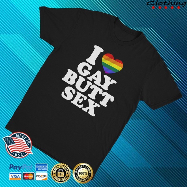 Official Illegal Shirts Merch I Heart Gay Butt Sex Crewneck Sweatshirt