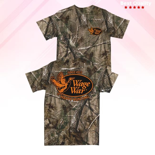 Official Wage War Happy Hunting Camo T Shirt Wagewarband Merch Store