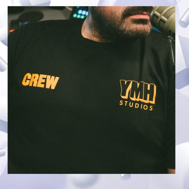 Ymh Studios Crew Lapel Print Crewneck Sweatshirt