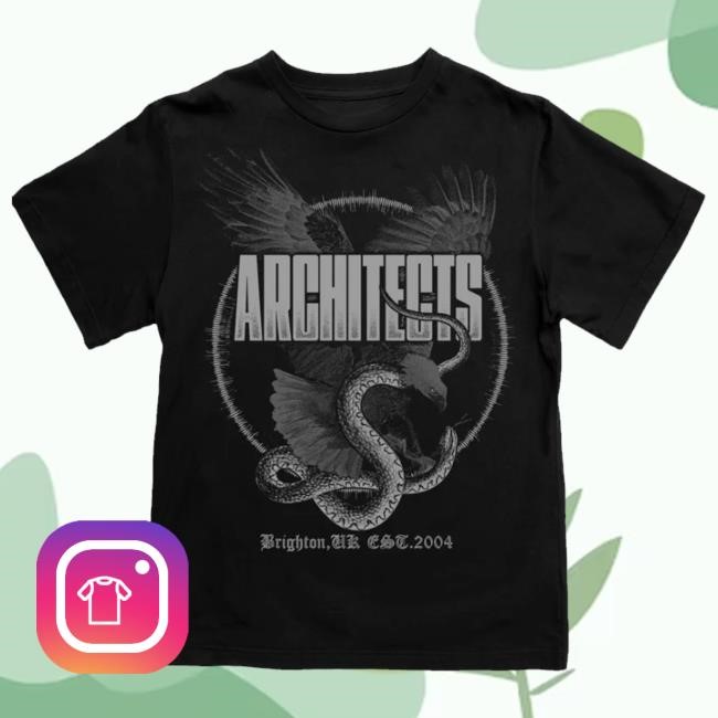 Trending Architects Merch Snake Eagle Black Crewneck Sweatshirt