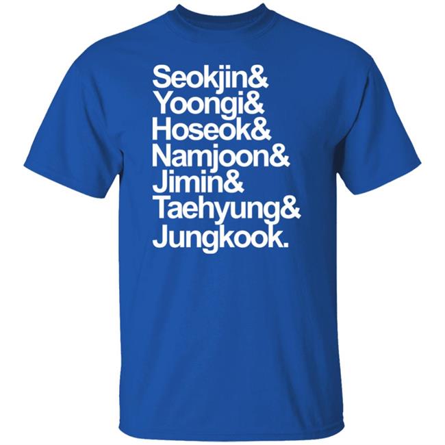 Seokjin Yoongi Hoseok Namjoon Jimin Taehyung Jungkook Shirt Brian Tong Seokjin Yoongi Hoseok Namjoon Jimin Taehyung Jungkook Shirt Brian Tong