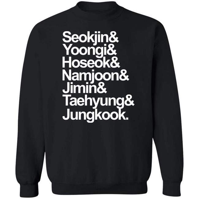 Seokjin Yoongi Hoseok Namjoon Jimin Taehyung Jungkook Shirt Brian Tong Seokjin Yoongi Hoseok Namjoon Jimin Taehyung Jungkook Shirt Brian Tong