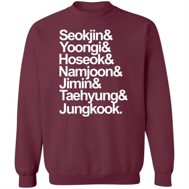 Seokjin Yoongi Hoseok Namjoon Jimin Taehyung Jungkook Shirt Brian Tong Seokjin Yoongi Hoseok Namjoon Jimin Taehyung Jungkook Shirt Brian Tong