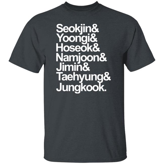 Seokjin Yoongi Hoseok Namjoon Jimin Taehyung Jungkook Shirt Brian Tong Seokjin Yoongi Hoseok Namjoon Jimin Taehyung Jungkook Shirt Brian Tong