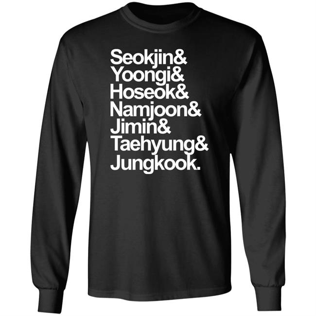 Seokjin Yoongi Hoseok Namjoon Jimin Taehyung Jungkook Shirt Brian Tong Seokjin Yoongi Hoseok Namjoon Jimin Taehyung Jungkook Shirt Brian Tong