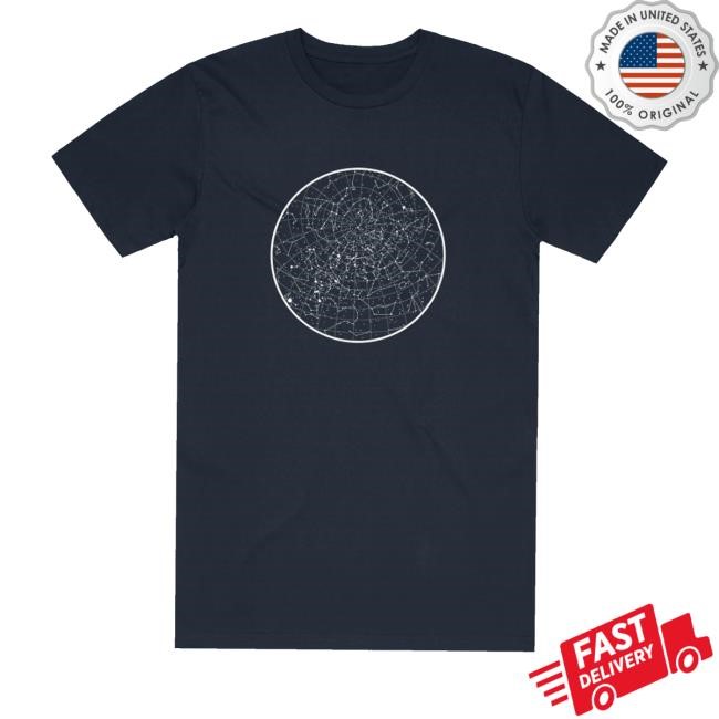 Dovesofficial Merch Store Constellation Print Navy Crewneck Sweatshirt Doves Constellations For The Lonely