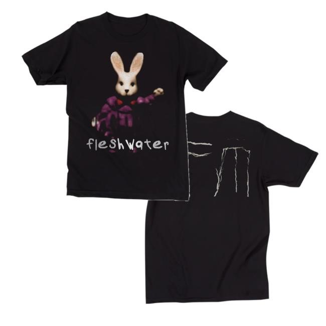 Closed Casket Activities Merch Store Shop Fleshwater Rabbit Flashlight Black Shirt