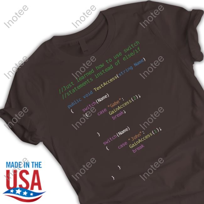 Fear The Phantom Just Learned How To Use Switch Statement Instead Of Else Unisex T Shirt