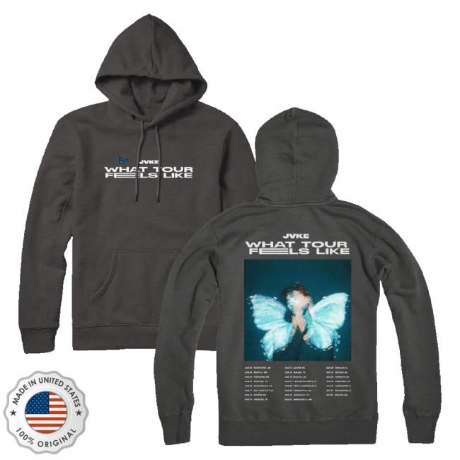 Jvke Merch What Tour Feels Like Charcoal Sweaters