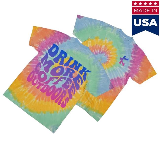 Trending Caffeine And Kilos Merch Outdoors Funny Shirt Tie Dye