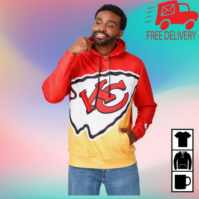 Official Foco Merch Store Shop Foco Kansas City Chiefs Bold Logo Hoodie Foco Apparel Clothing