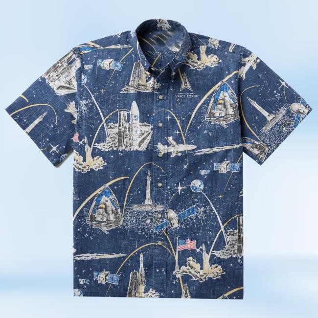Aloha Shirt Shop Merch U.S. Space Force Deep Navy Tee Shirt