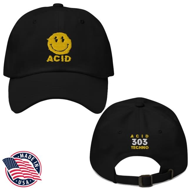 Official Dj Falcon Merch Acid 303 Techno Smiley Face twill cap