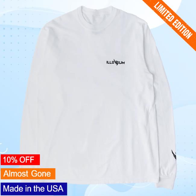 Official Illenium Merch Store White Logo Long Sleeve T-Shirt Illenium Shop