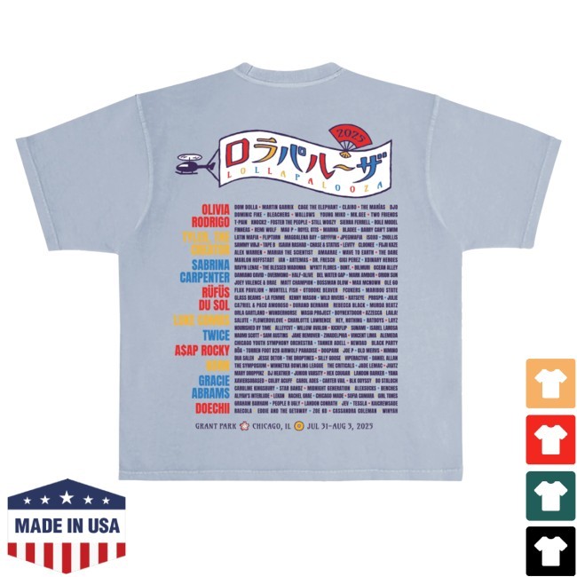 Trending Lollapalooza Merch Lucky Cat Lineup Crewneck Sweatshirt