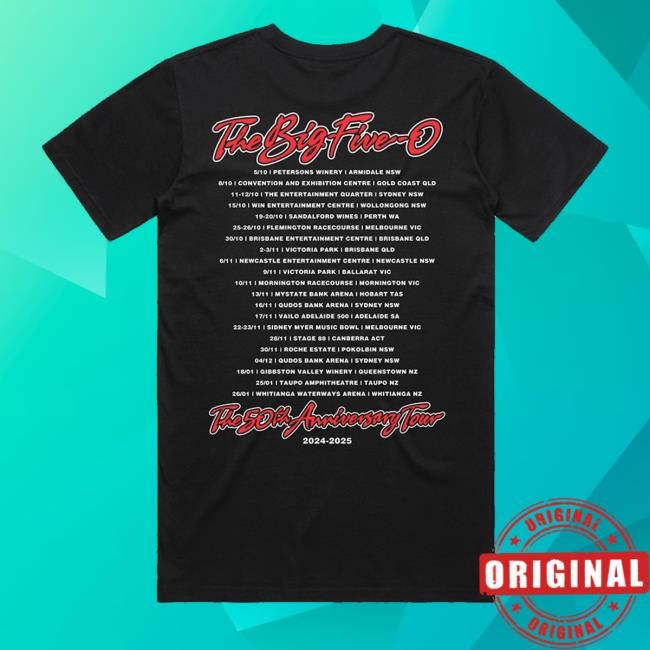 Cold Chisel Merch Shop Store Official Tour Logo Black Tank Top