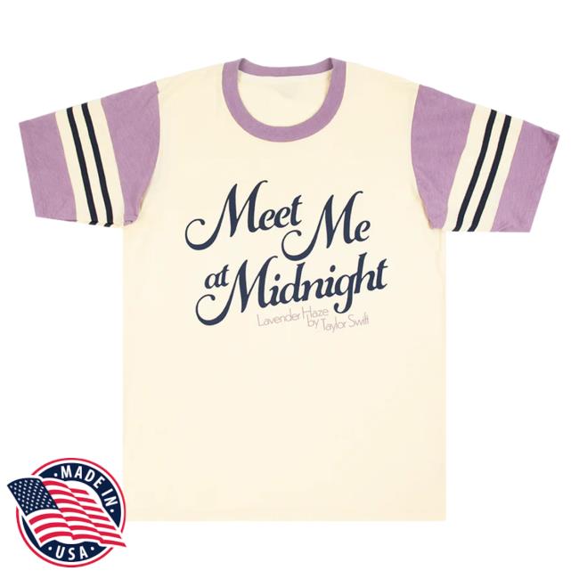 Official Taylor Swift Merch Store Meet Me At Midnight Colorblocked Shirt 2023 TaylorSwift Apparel Clothing Shop