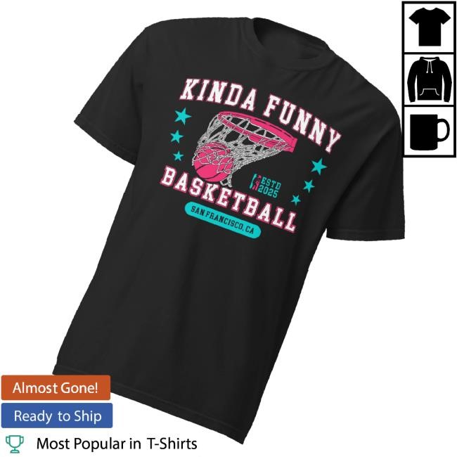 Trending Kinda Funny Merch Retro Hoops Tee