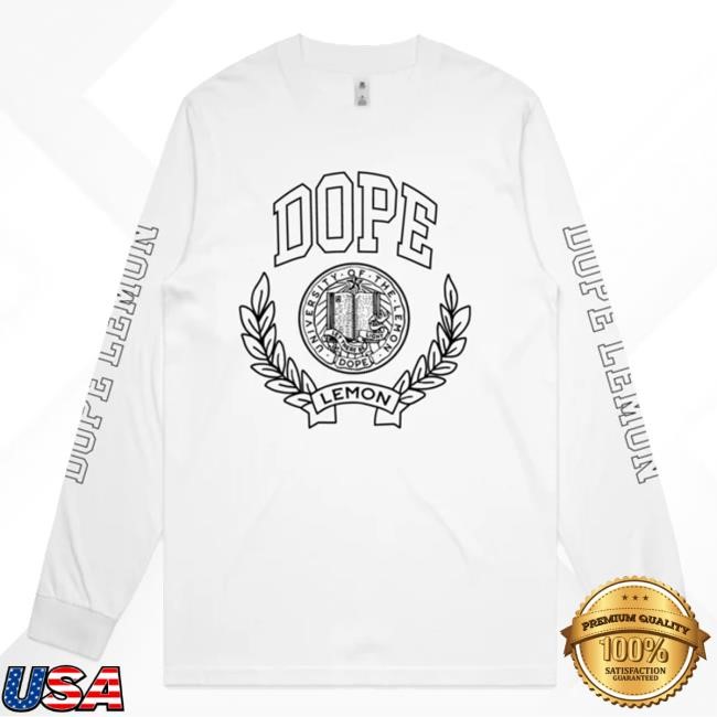Dope Lemon Merch Dope University Black Sweatshirt