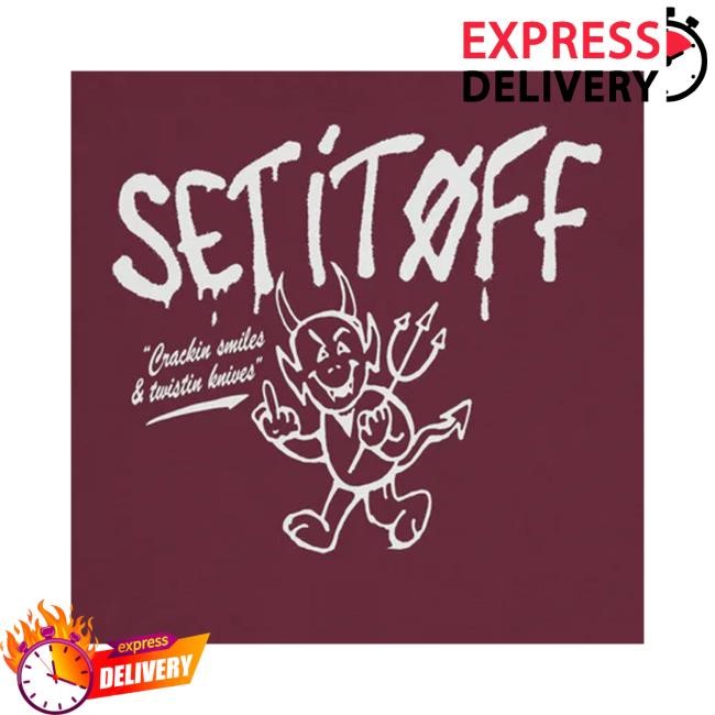 Set It Off Band Store Devil Maroon Funny Shirt