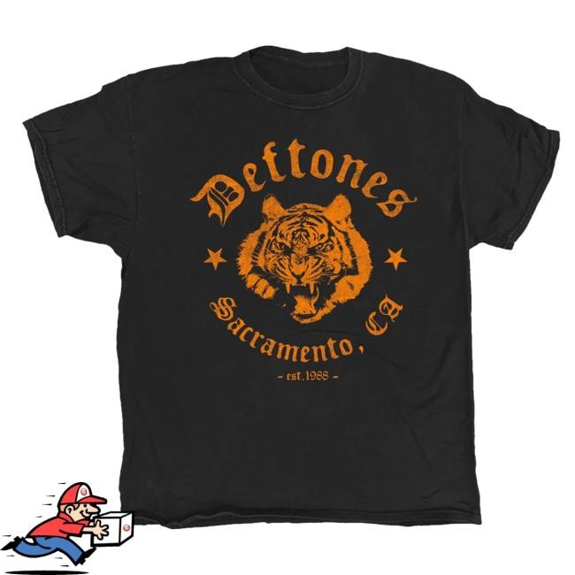 Original Official Merchandise Store Merch Deftones - Tiger - Black Vintage Crewneck Sweatshirt