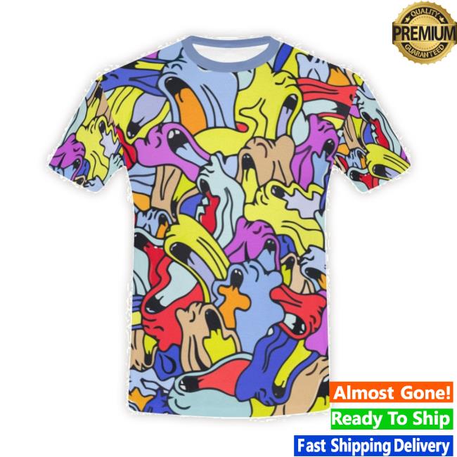 Men's Abstract Color Saturation Short New Shirt