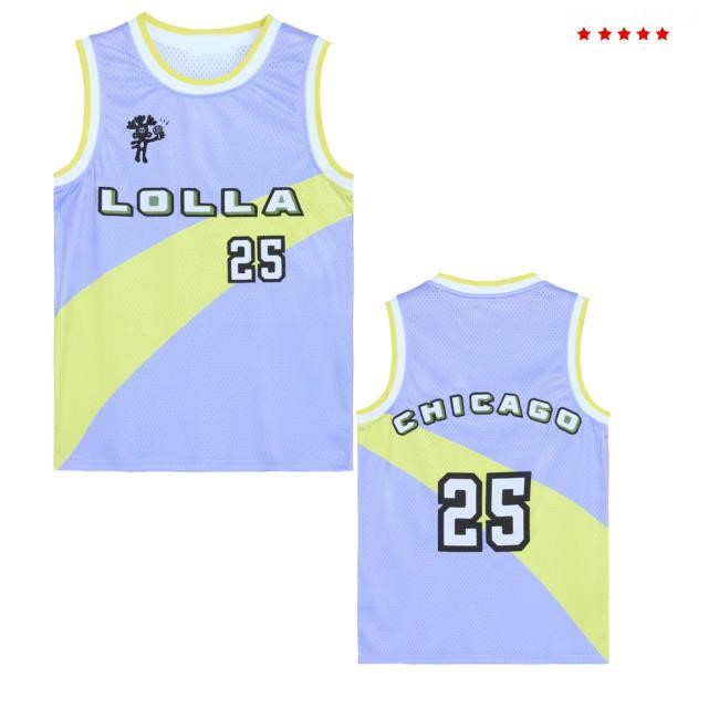 Lollapalooza Merch Store Shop 2025 Lolla Basketball Jersey