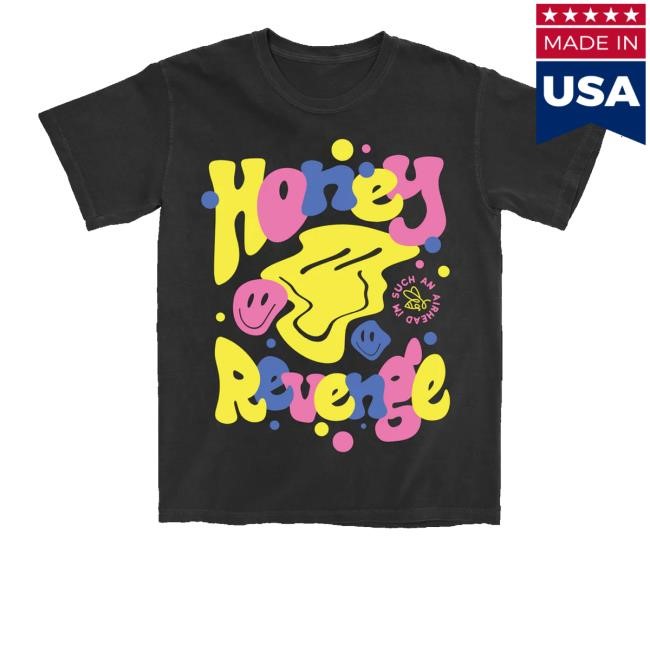 Honey Revenge Smiley Black Long Sleeve T Shirt