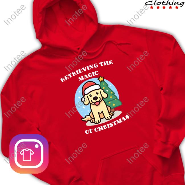 Goldenretriever Retrieving The Magic Of Christmas Shirt