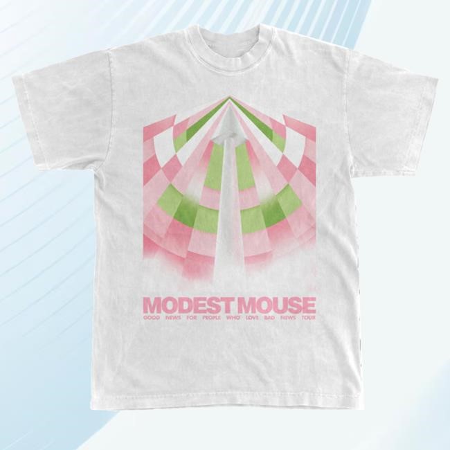 Official Modest Mouse Merch Good News For People Who Love Bad News Fall Tour Shirts White