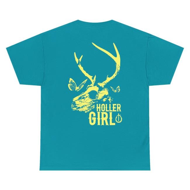 Upchurch Merch Holler Girl Skull Tee Shirt