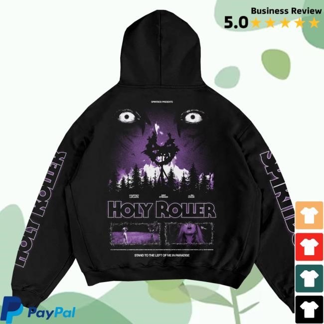 Official Palechord Merch Holy Roller Horror Black Zip-Up Hoodie