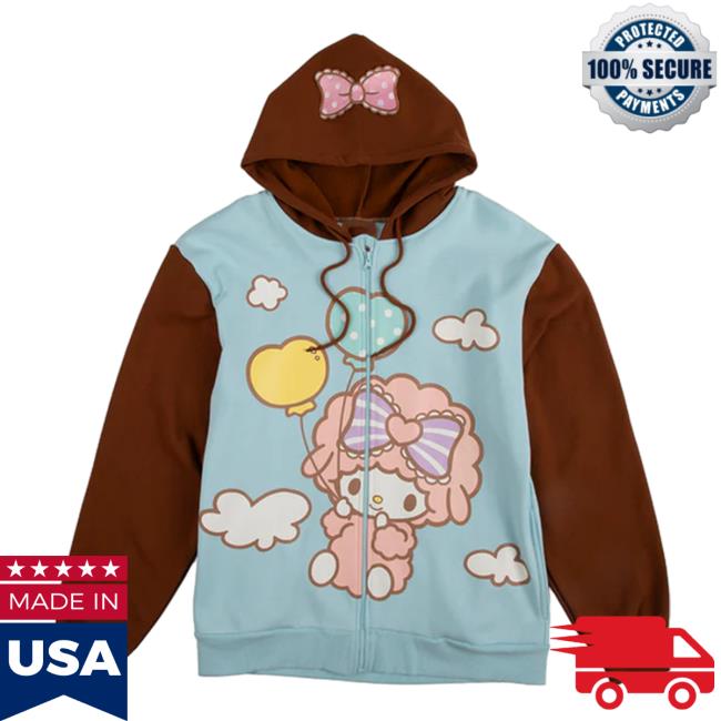 Official Sanrio Apparel Clothing Merch Store Shop My Sweet Piano X Dumbgood Zip Pullover Sweatshirt