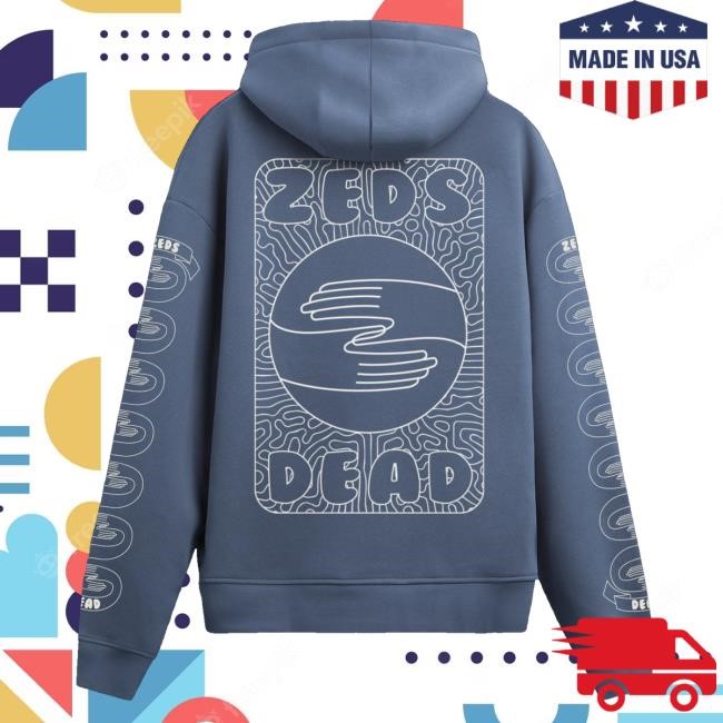 Official Zeds Dead Merch Zeds Dead Unity Storm Blue Pullover Tee Shirt