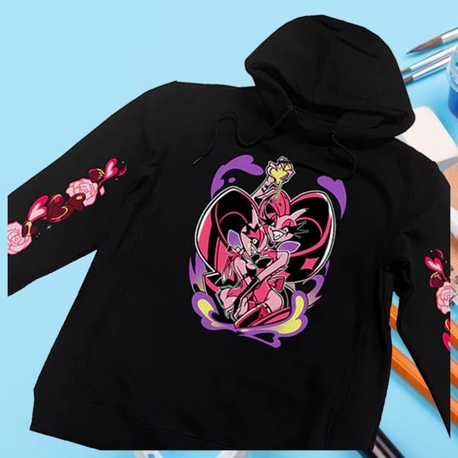 Hazbin Hotel Valentines Merch Glitz And Glam Valentines 2025 Youth T Shirt Sharkrobot