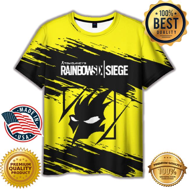 Yellow Title Rainbow Six Siege Print 3D Hoodie Sweatshirt