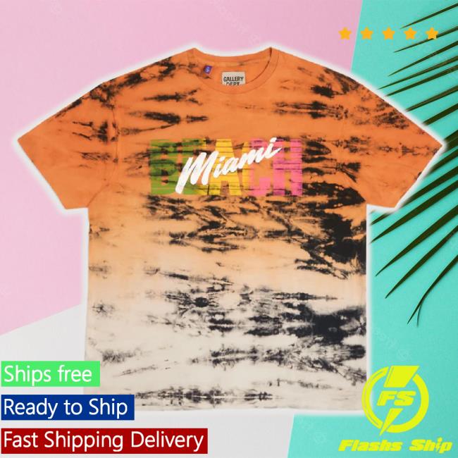 Gallery Dept. Miami Beach Tee "Tie Dye" Hoodie Sweatshirt