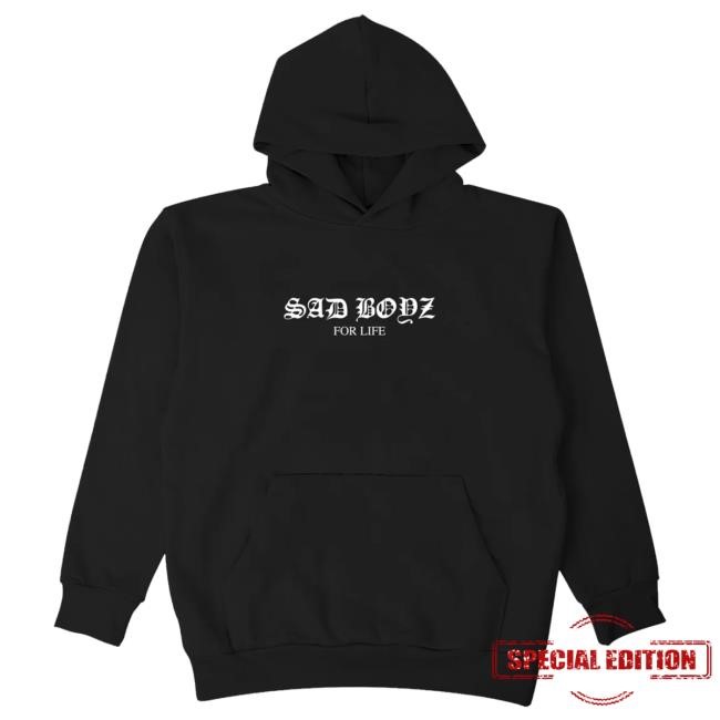Sad Boyz Store Merch Las Flores Hoodie - Black Sweatshirt
