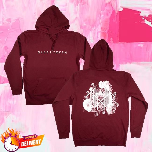 Sleep Token Merch Botanical Sigil Shirt Burgundy