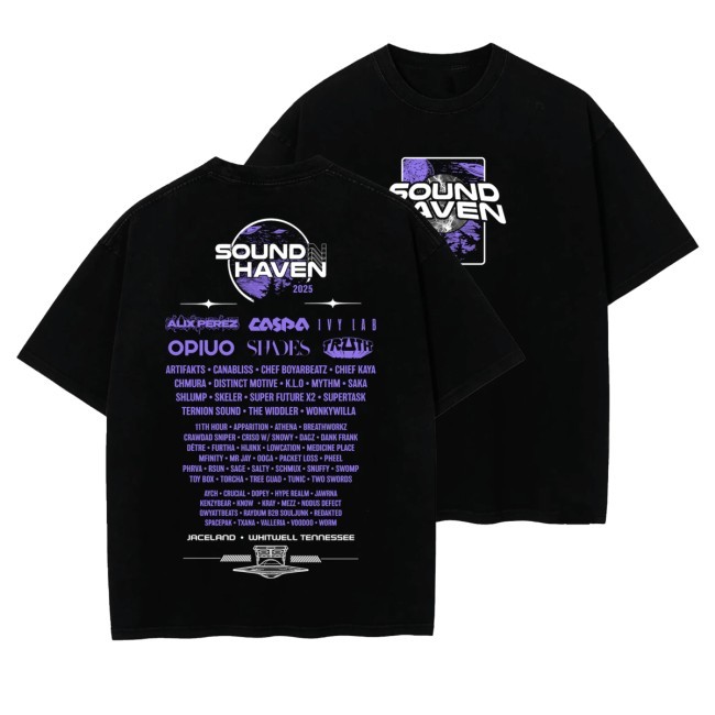 Trending Wobble Factory Merch Sound Haven 2025 Lineup T-Shirt, Hoodie, Tank Top, Sweater And Long Sleeve T-Shirt