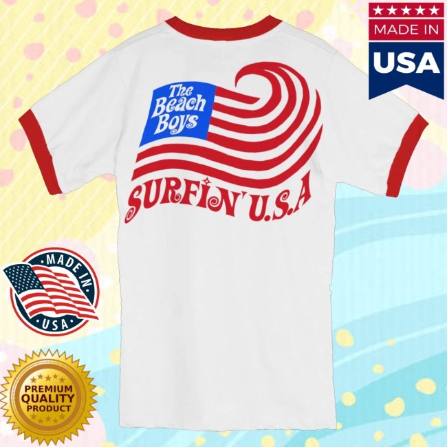 Official The Beach Boys Merch Surfin' Usa Ringer T-Shirt, Hoodie, Tank Top, Sweater And Long Sleeve T-Shirt