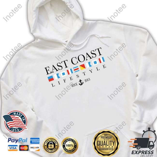 East Coast Lifestyle Store Boat Flag New Shirt