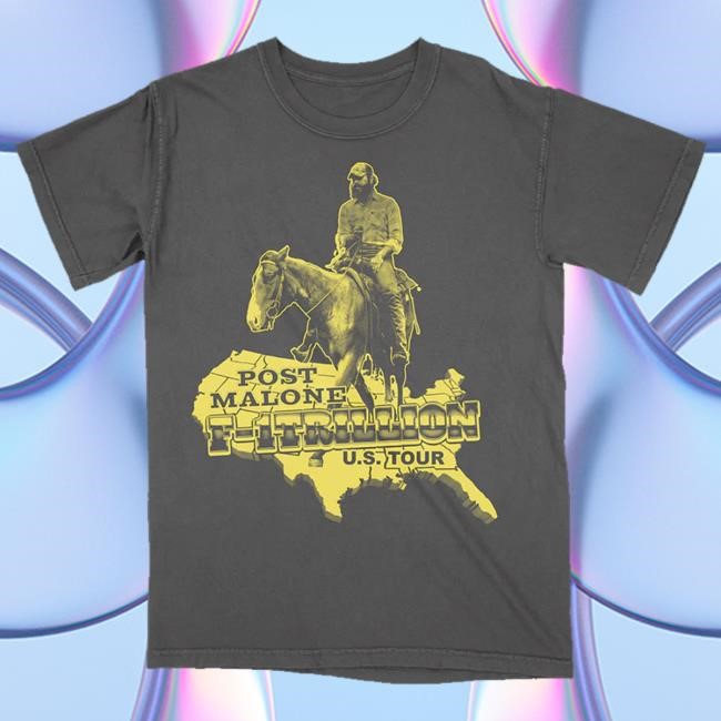 Official Post Malone Merch F-1 Trillion Tour Map Sweatshirt