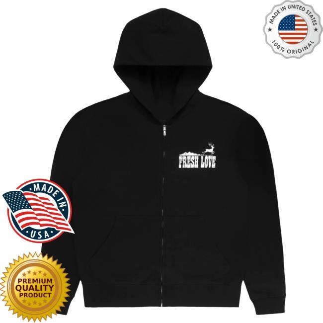 Official Fresh Love Clothing Merch Fresh Love Essential Zip Up - Black T-Shirt