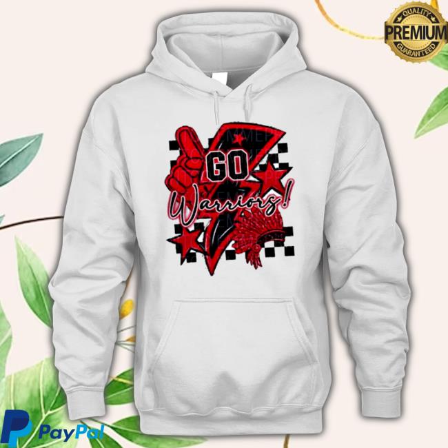 Go Warriors Football Sublimation Design Hooded Sweatshirt